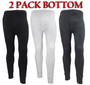 2 Pack Mens Long Johns Thermal Trousers