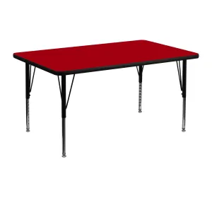 30x48 REC Red Activity Table XU-A3048-REC-RED-T-P-GG