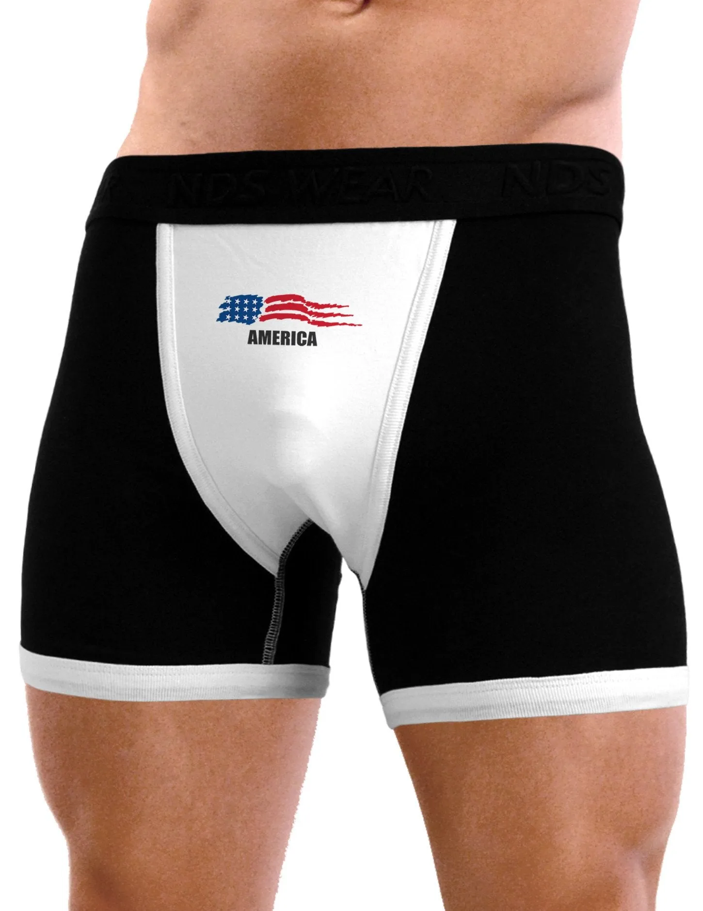 America Flag Mens Boxer Brief Underwear