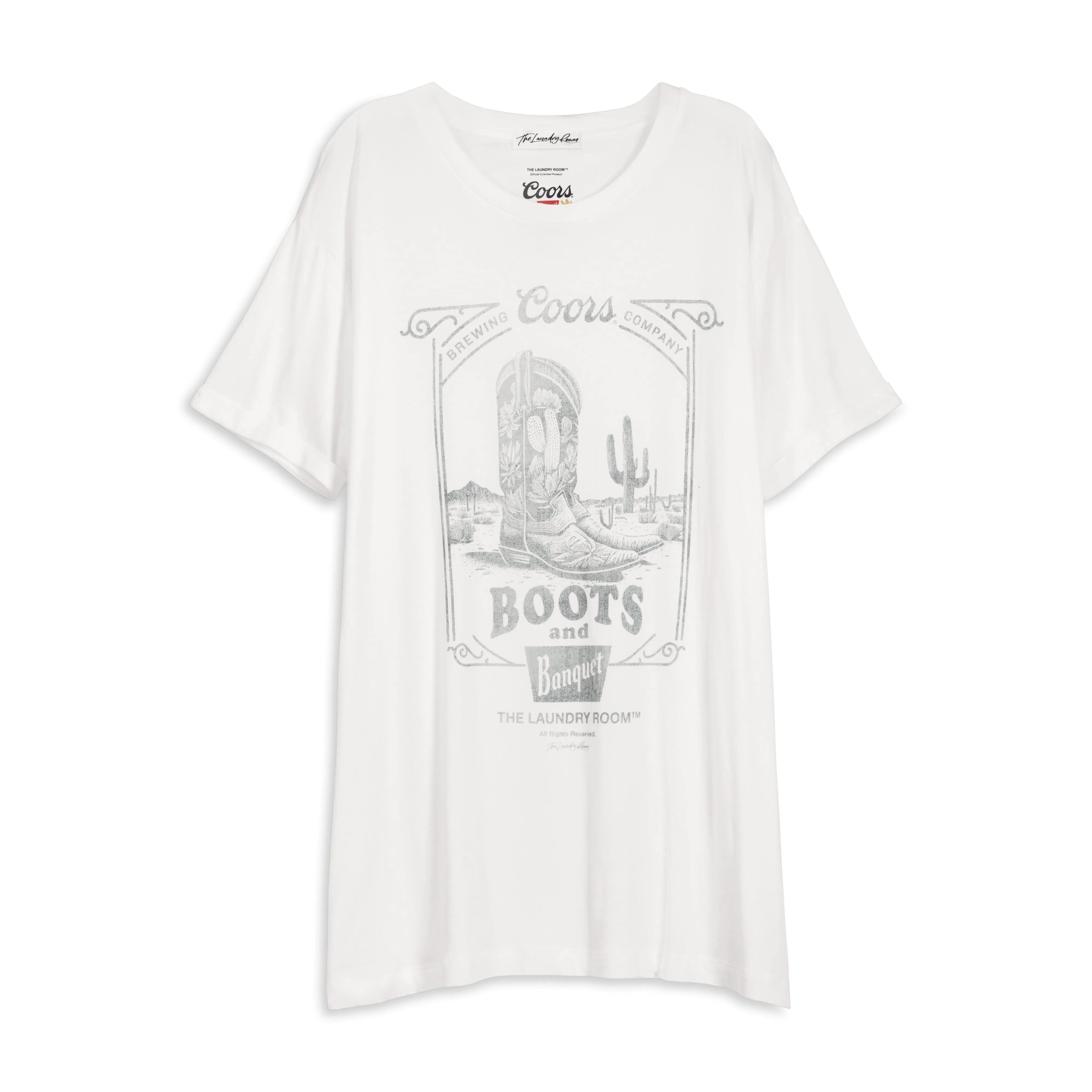 Boot Scootin Banquet - Oversized Tee - White