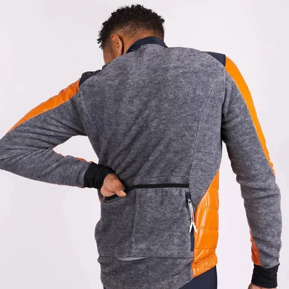 CAFE DU CYCLISTE Albertine Thermal Jacket - Orange/Navy