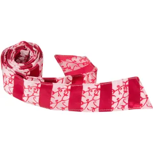 CL53 HT - Red/Vine Stripe - Matching Hair Tie