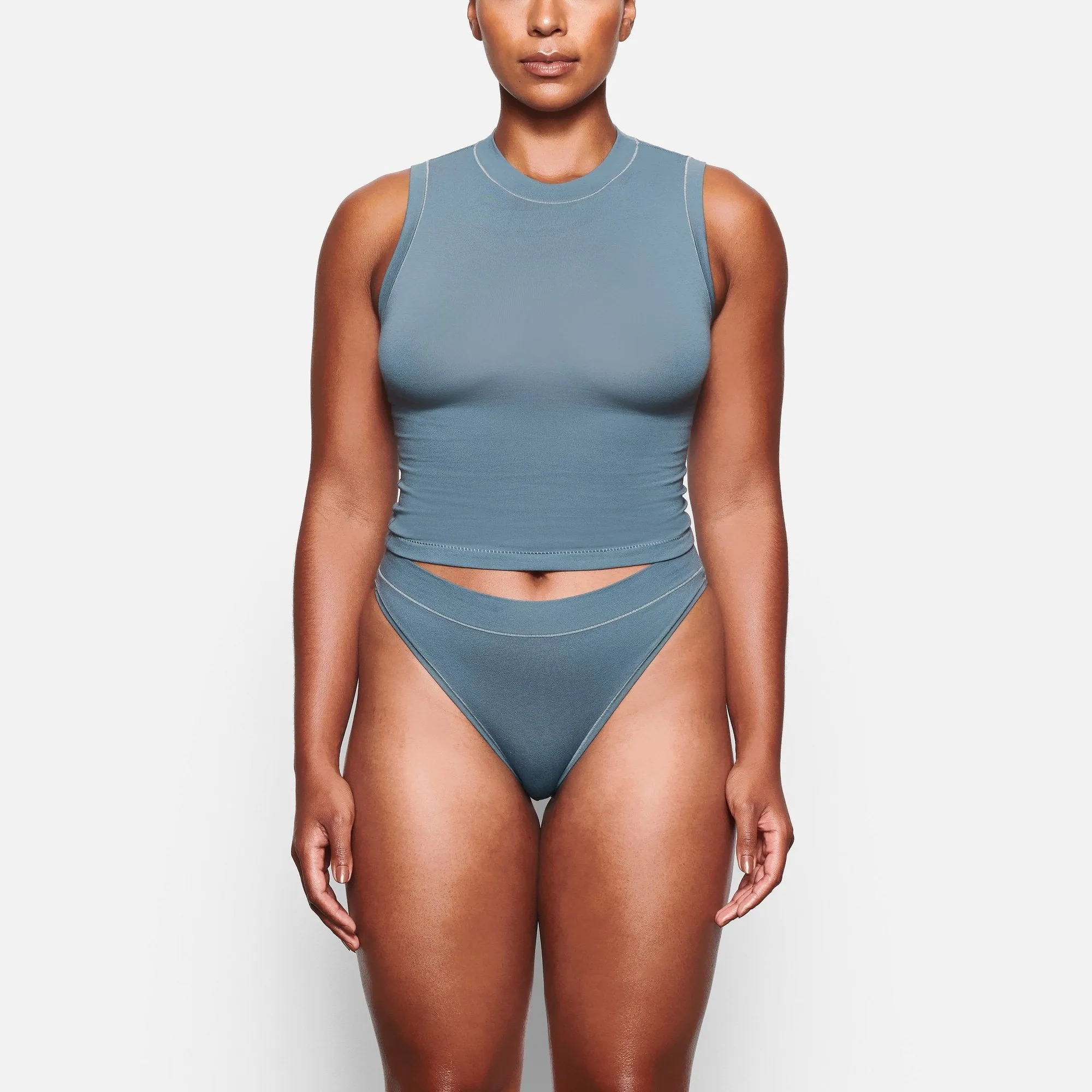 COTTON JERSEY CHEEKY TANGA | KYANITE