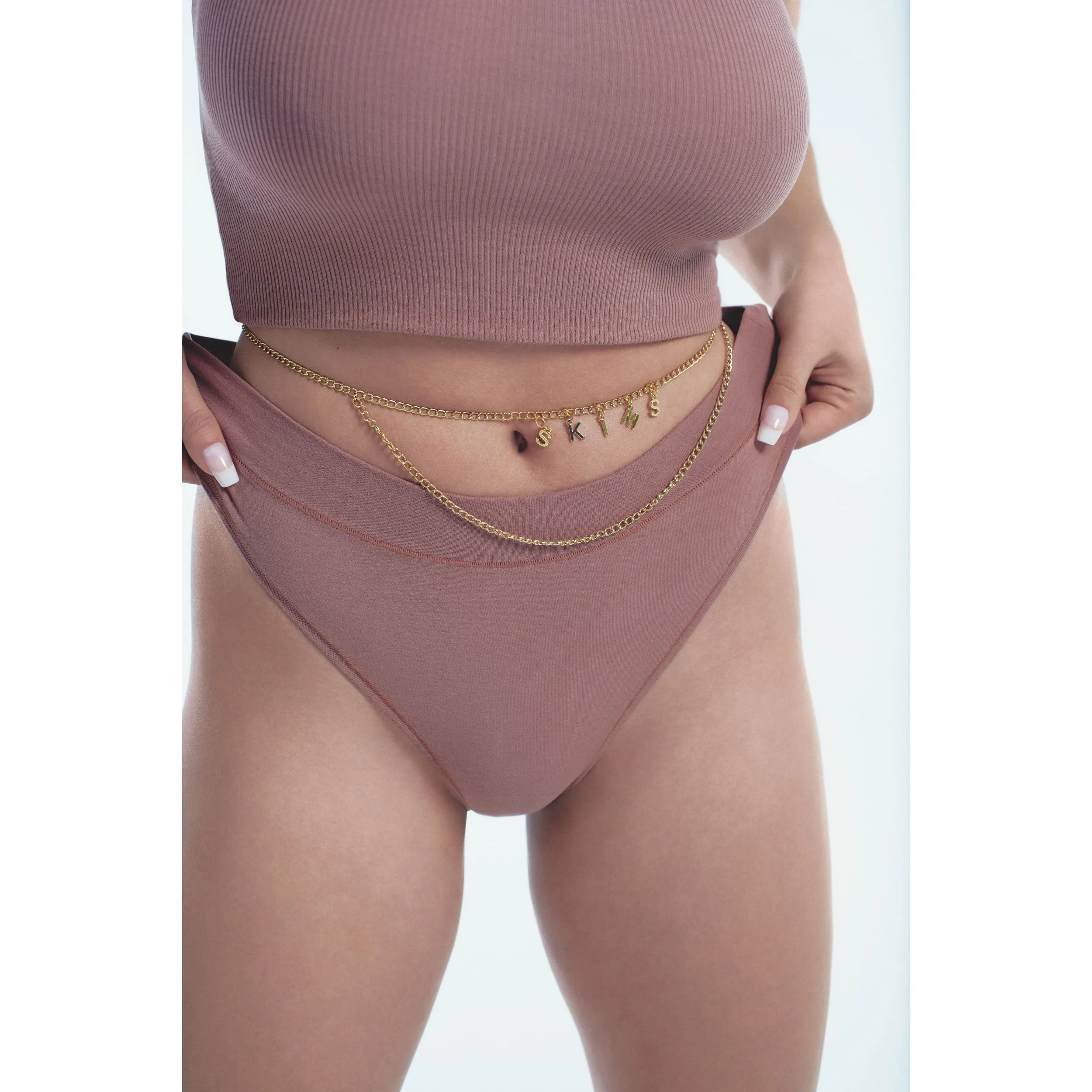 COTTON JERSEY CHEEKY TANGA | SOOT