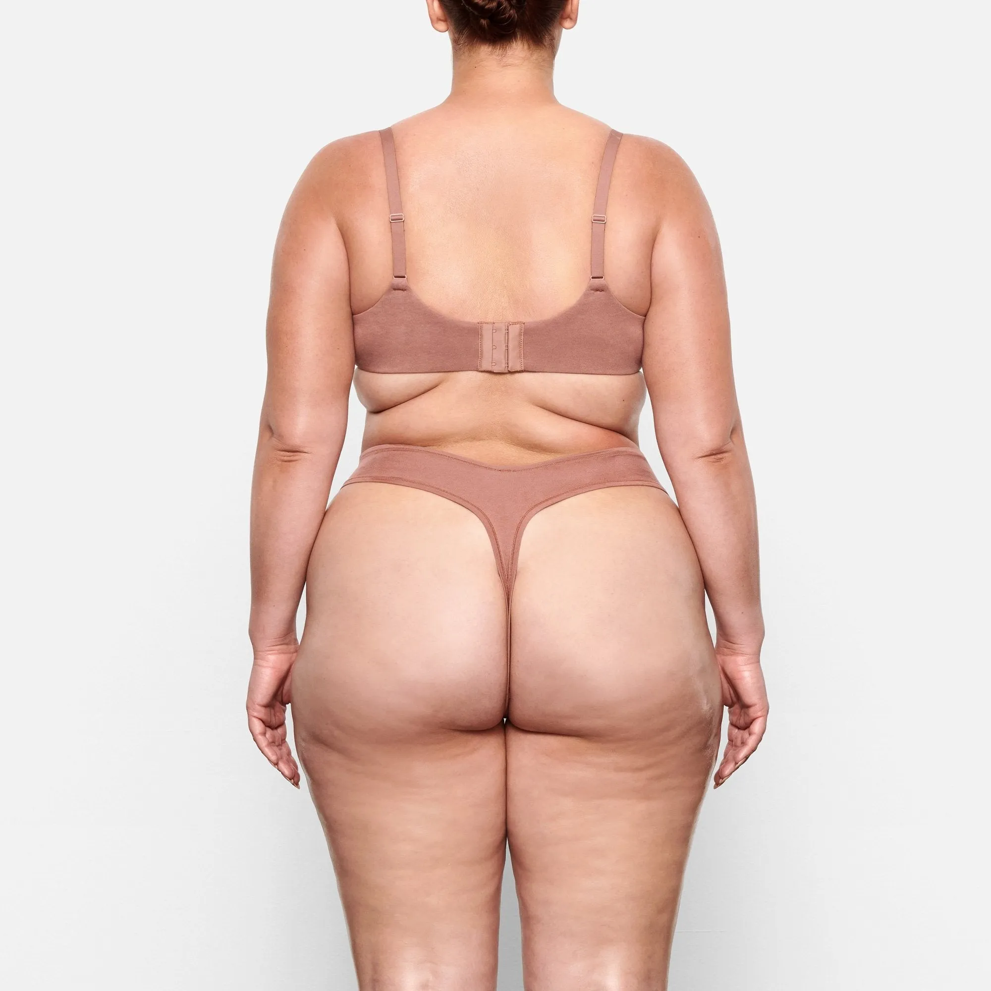 COTTON JERSEY DIPPED THONG | ROSE CLAY