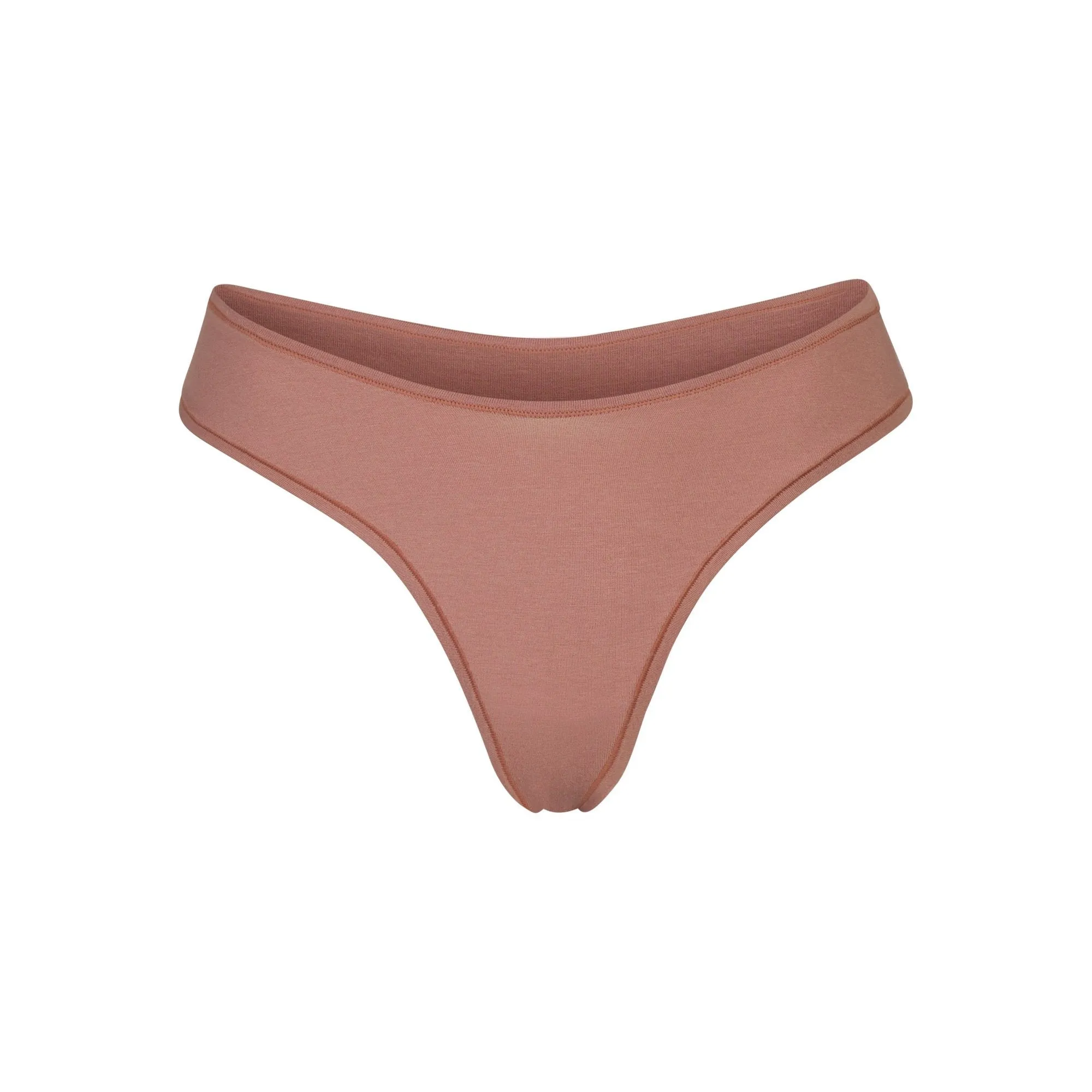 COTTON JERSEY DIPPED THONG | ROSE CLAY