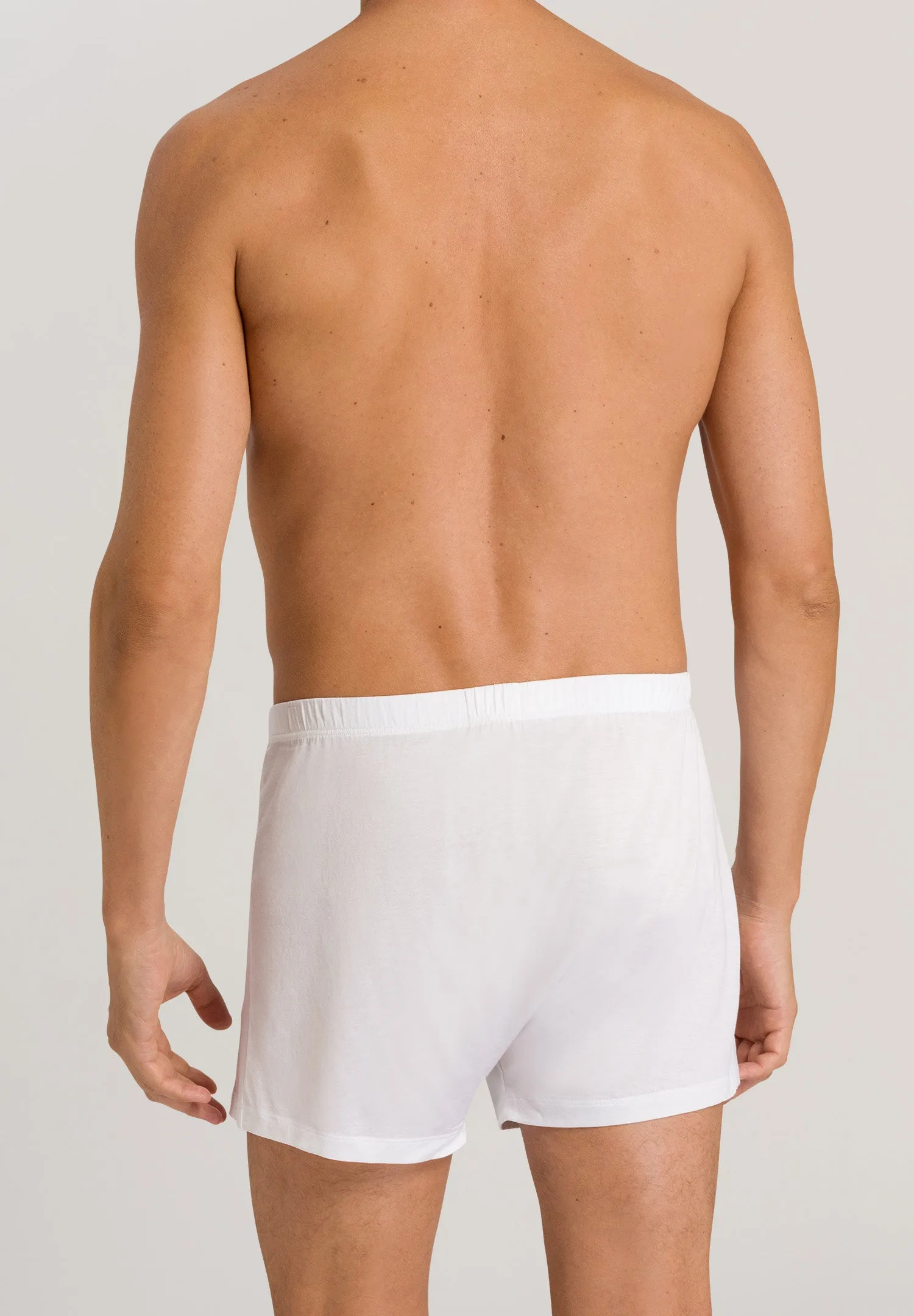 Cotton Sporty Cotton Knit Boxer With Button Fly | White 73505-101