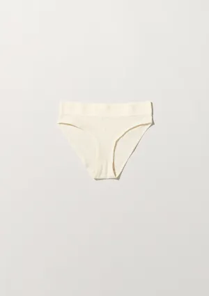 Elastic Bell Pants - Rib (Off White)