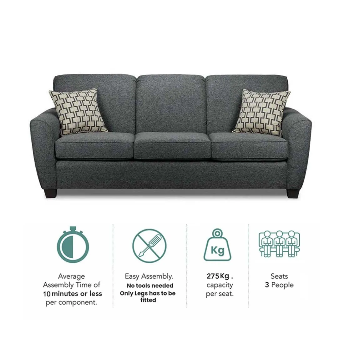 Holden 3 Seater Sofa for Living Room