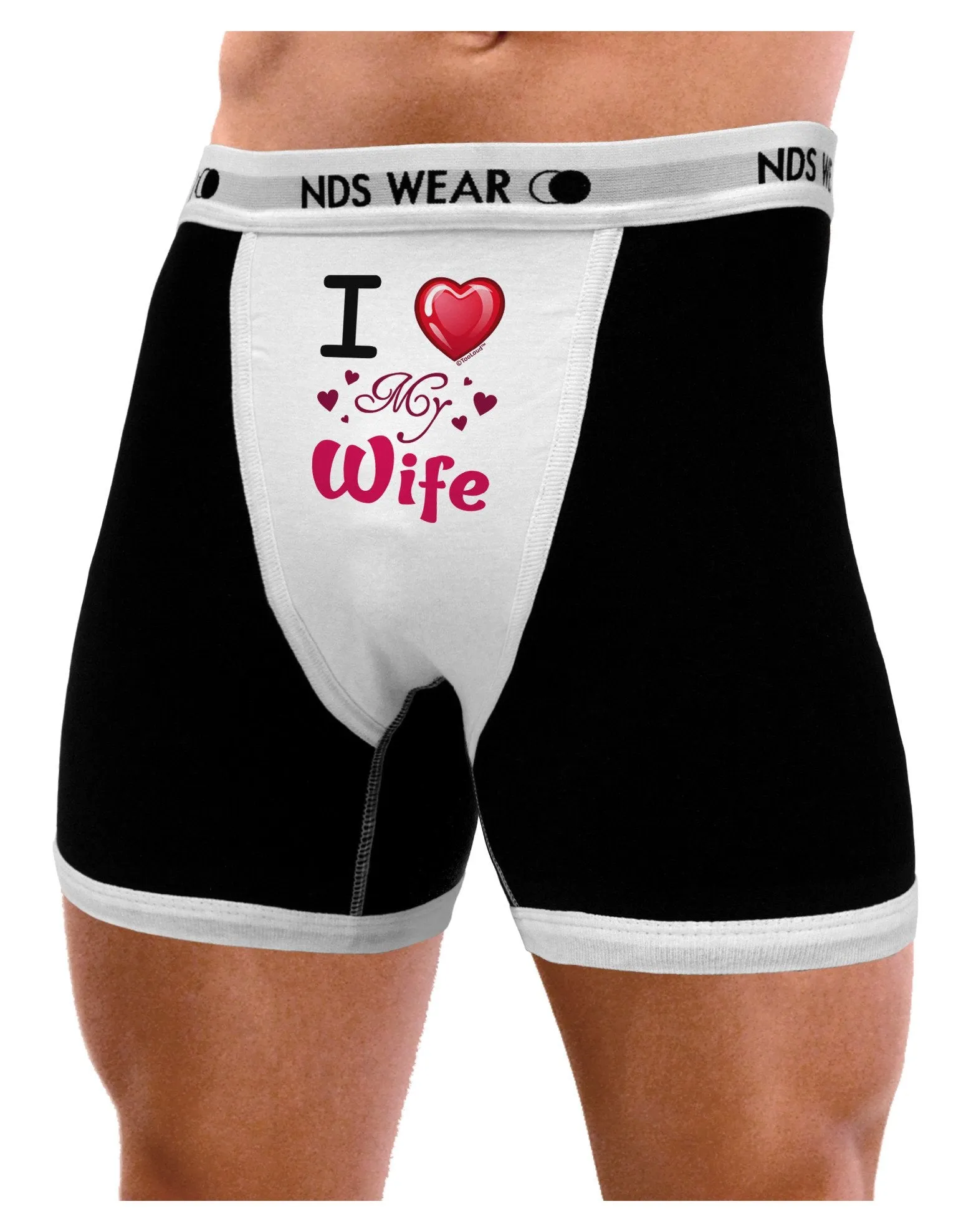 I Love Heart My Wife Mens Boxer Brief Underwear