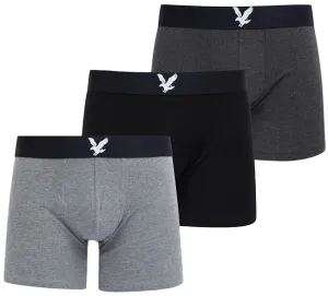 Lyle and Scott Accessories Jonathan 3 Pack Black Grey Marl Dark Grey Marl