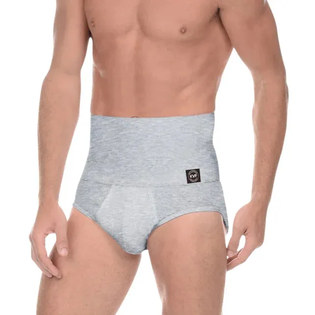 Men's High-Rise Tummy Control Cotton Briefs - Soft, Breathable, Stretchable