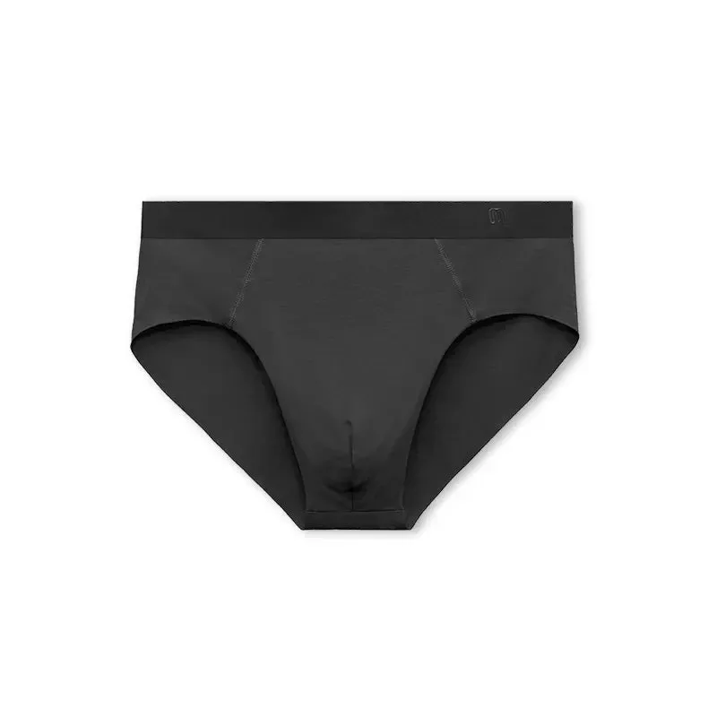 Men's Modal Non-marking Breathable Underpants Solid Mid-Rise Stretch Underwear