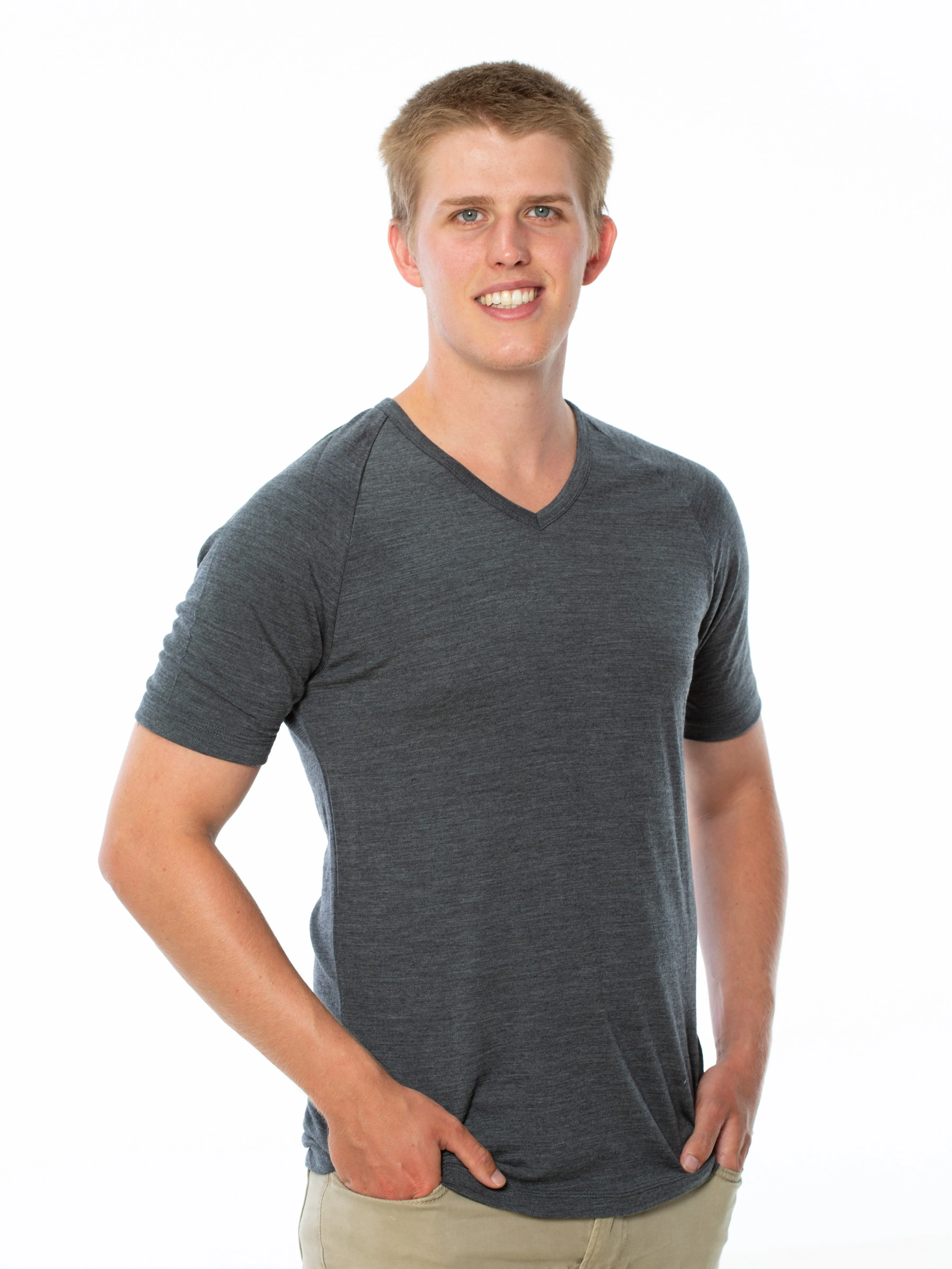 Merino Short Sleeve V Neck