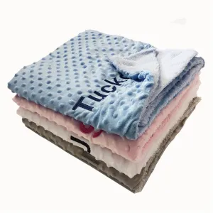 Minky personalized baby blanket