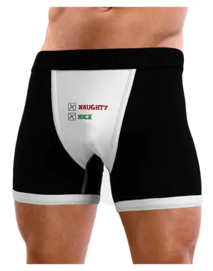 Naughty or Nice Christmas - Naughty and Nice Mens Boxer Brief Underwear