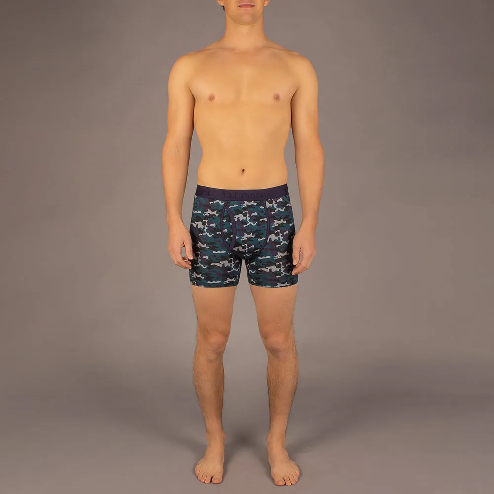 Newman Boxer Brief | Blue Camouflage