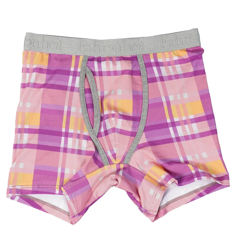 Newman Boxer Brief | Plaid Purple/Grey