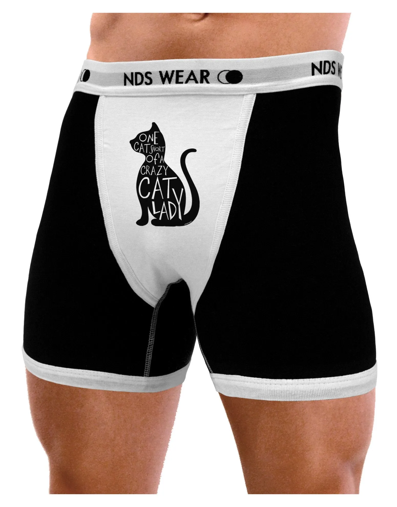 One Cat Short Of A Crazy Cat Lady Mens Boxer Brief Underwear