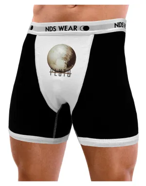 Planet Pluto Text Mens Boxer Brief Underwear