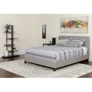 Queen Platform Bed Set-Gray HG-BMF-27-GG