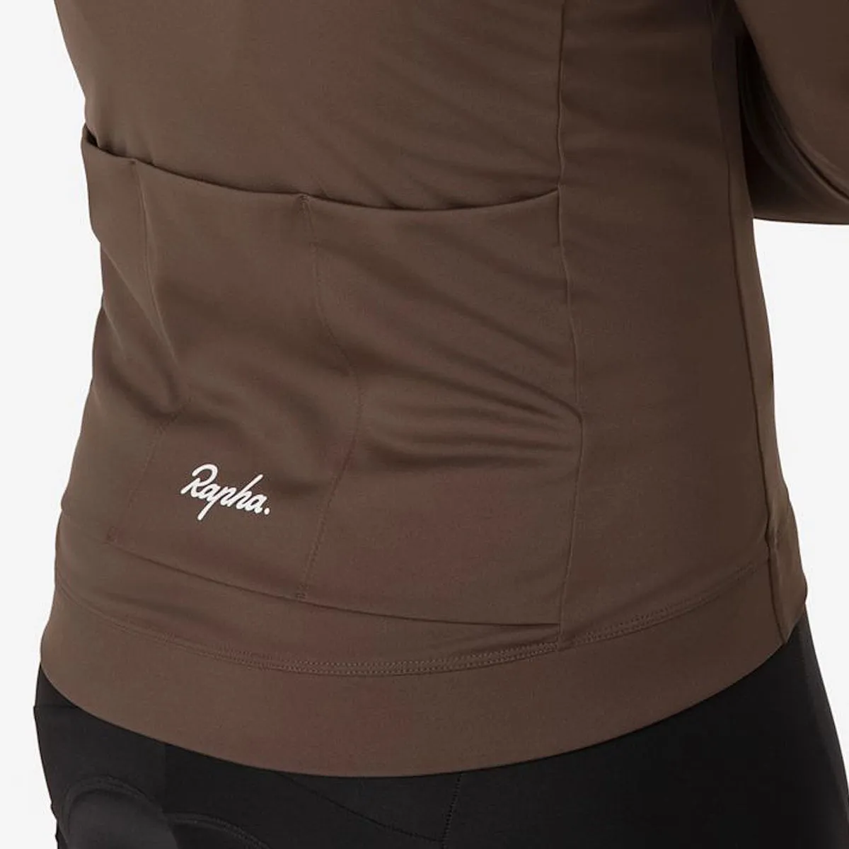 RAPHA Core Thermal Long Sleeve Jersey - DCW Deep Coffee/White