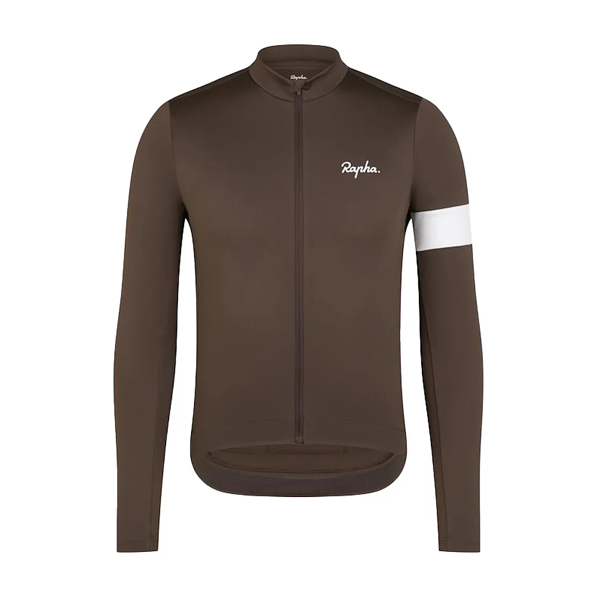 RAPHA Core Thermal Long Sleeve Jersey - DCW Deep Coffee/White