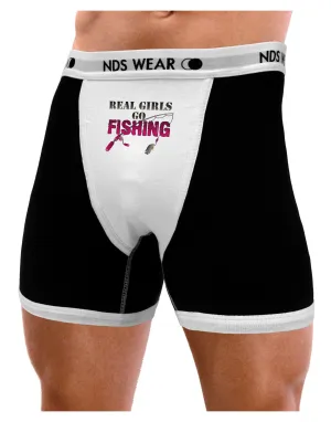 Real Girls Go Fishing Mens Boxer Brief Underwear