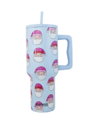 Santa Claus Thermal Tumbler (Light Blue)