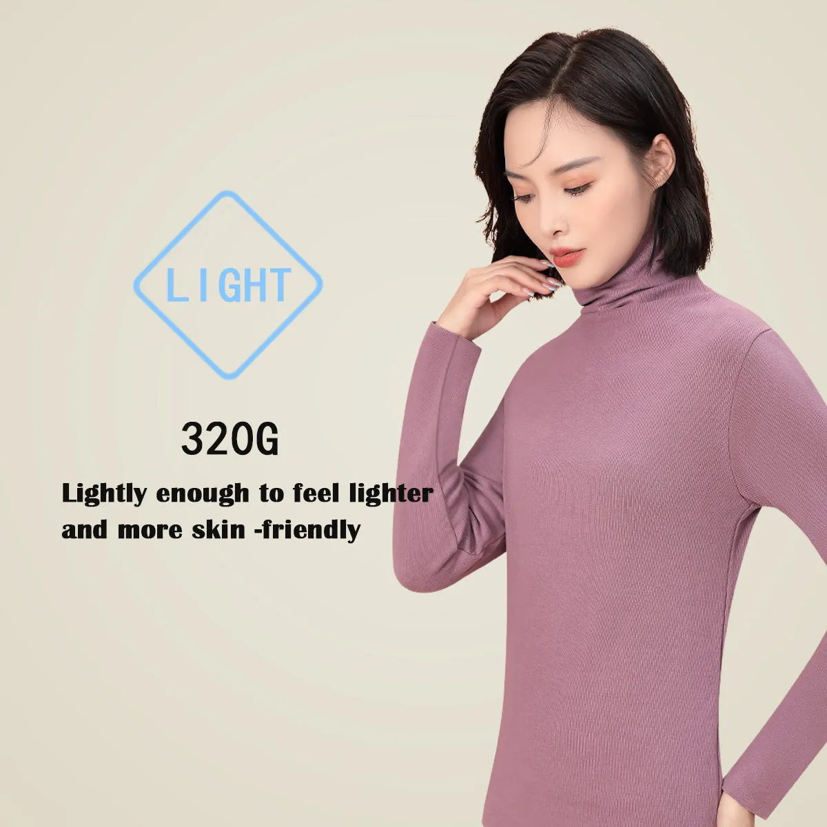 Sidiou Group Winter Thickened High Neck Thermal Underwear Top Winter Fleece Shirt Warm Cotton Long Sleeve Top For Women