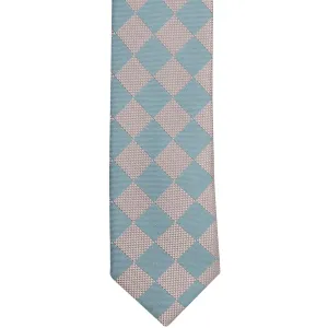 ST29 - Baby Blue/Silver Checker - Skinny Width