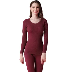 Thermal Underwear Set for Women Wool Antibacterial Warm Underwear Long Johns Suit Soft Comfortable Long Sleeve Base Layer Thermal Top and Bottoms