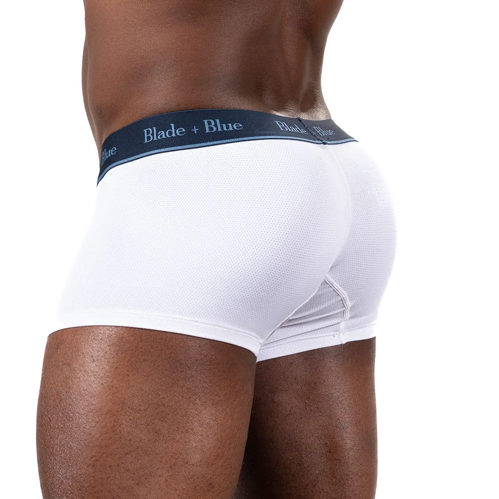 White Active Mesh Trunk Underwear - Made In USA