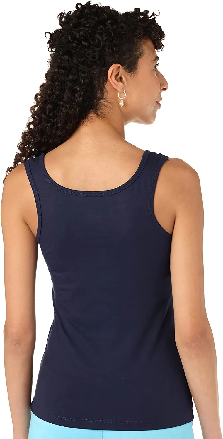 Women Tank Top Wide Strap - Navy Blue