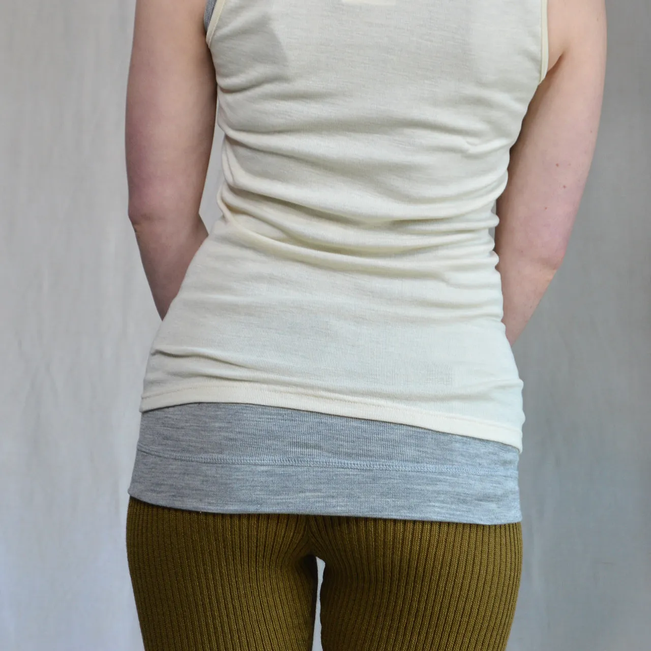 Women's Sleeveless Organic Merino/Silk Vest